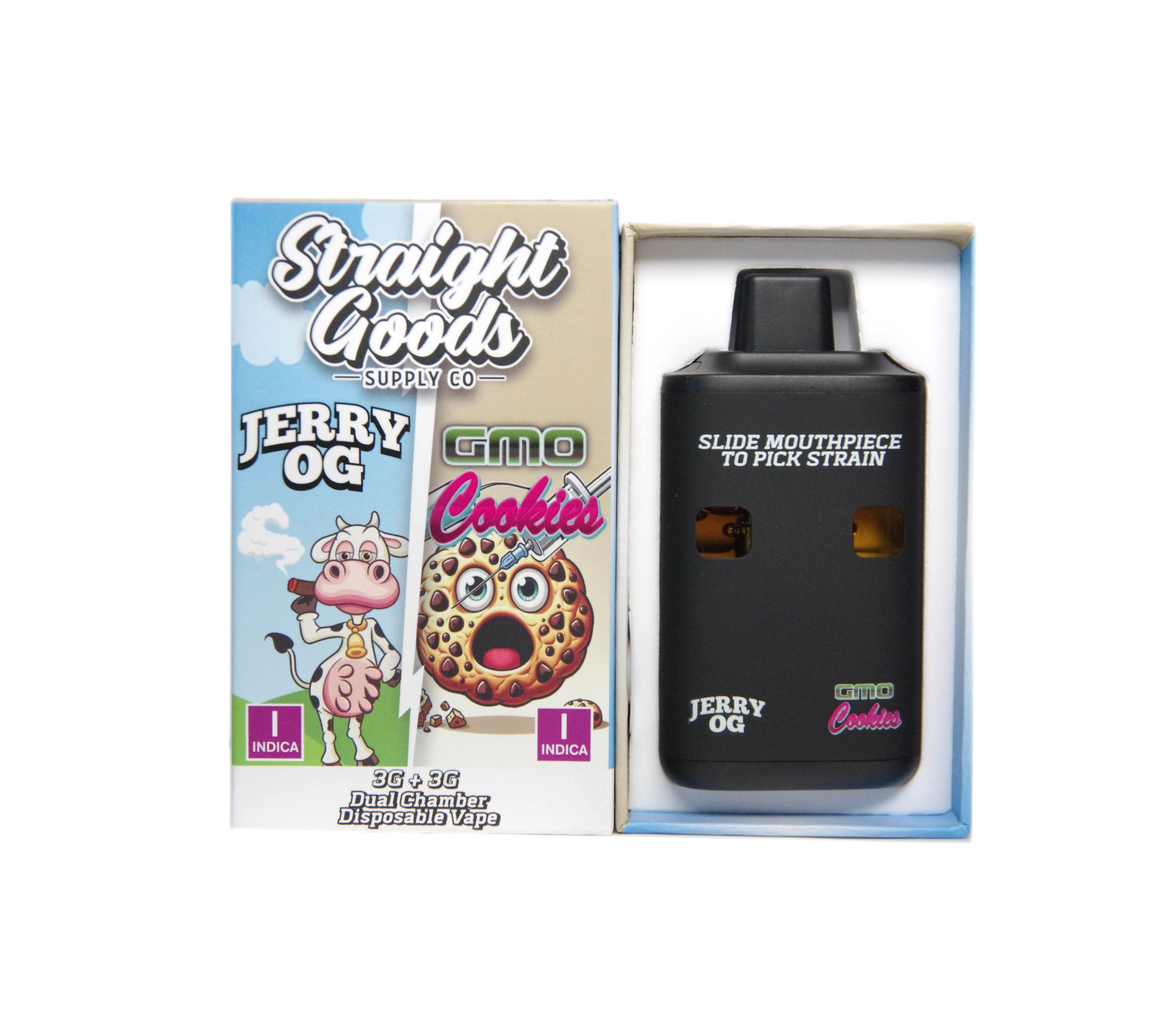 Straight Goods Supply Co 6g Dual Chamber Vape Jerry OF GMO Cookies