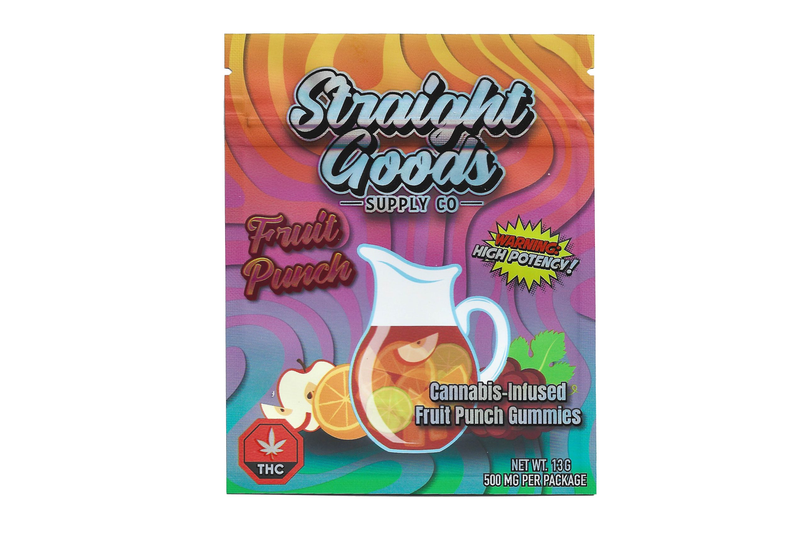 Straight Goods Supply THC Gummies 500mg Fruit Punch
