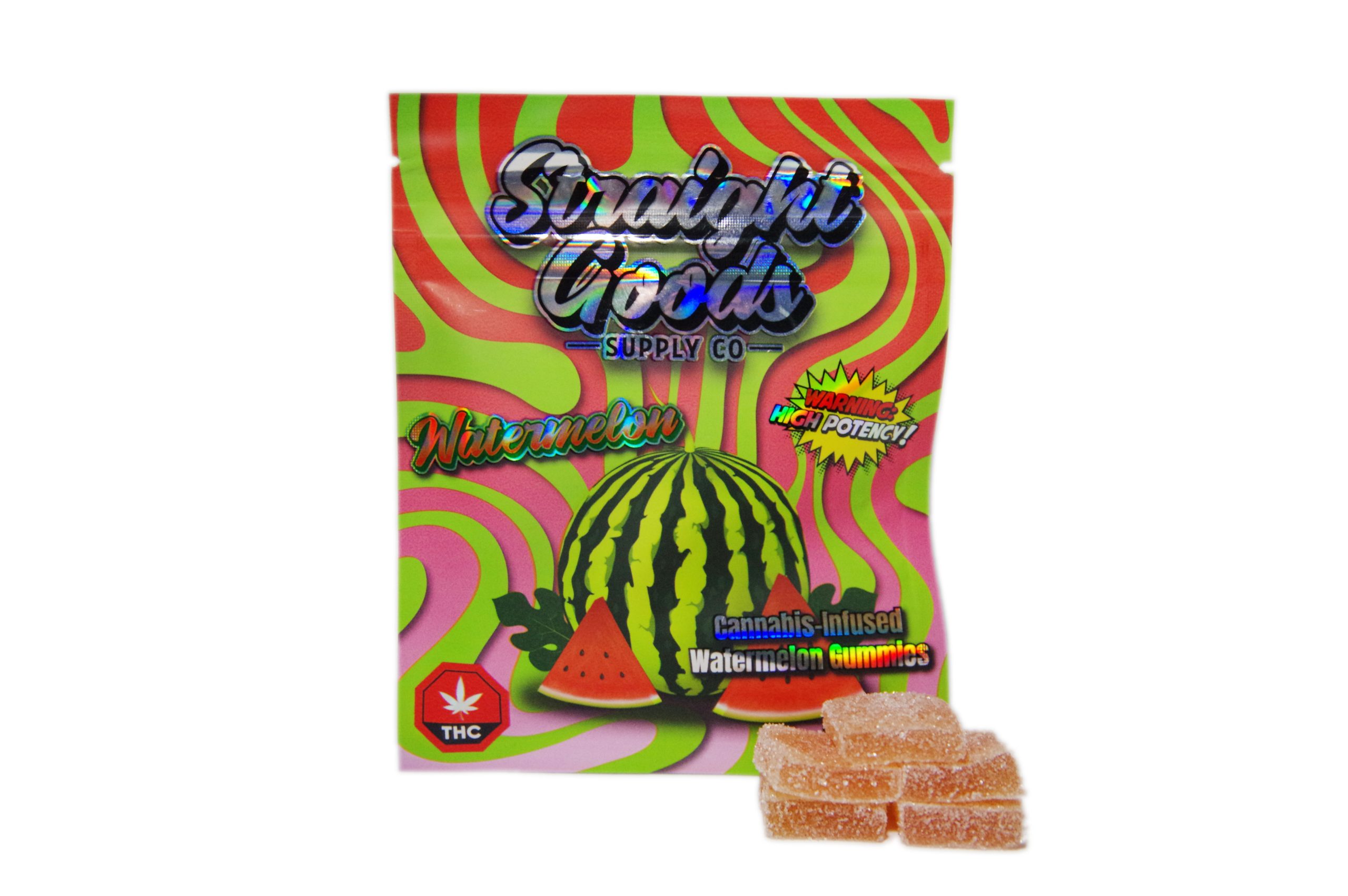 Straight Goods Supply THC Gummies 500mg Watermelon