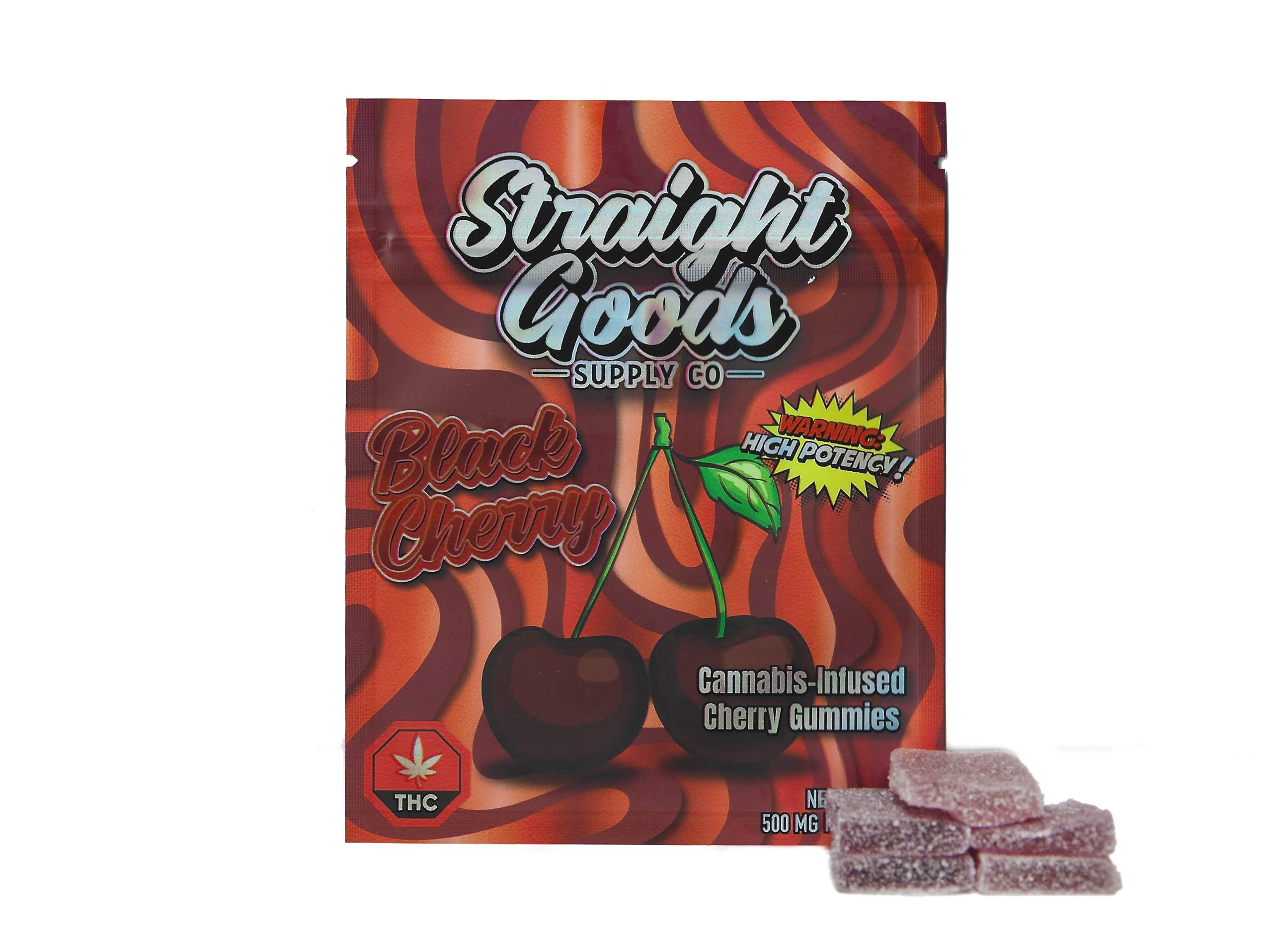 Straight Goods Supply THC Gummies Black Cherry